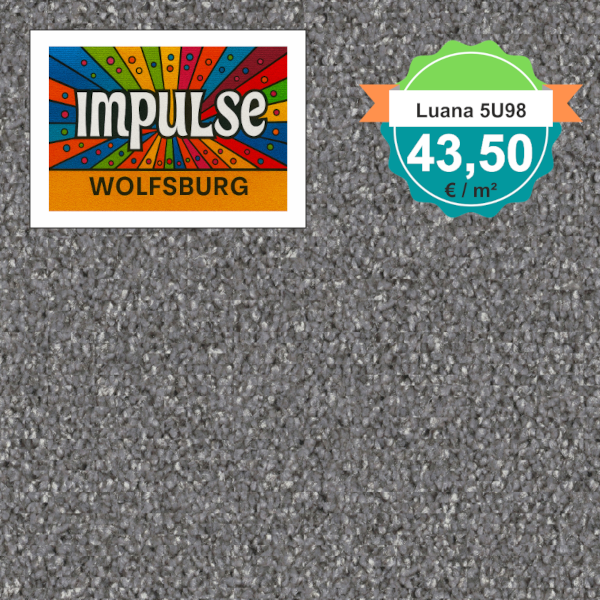 Vorwerk Luana Teppichboden grau – quadratische Draufsicht